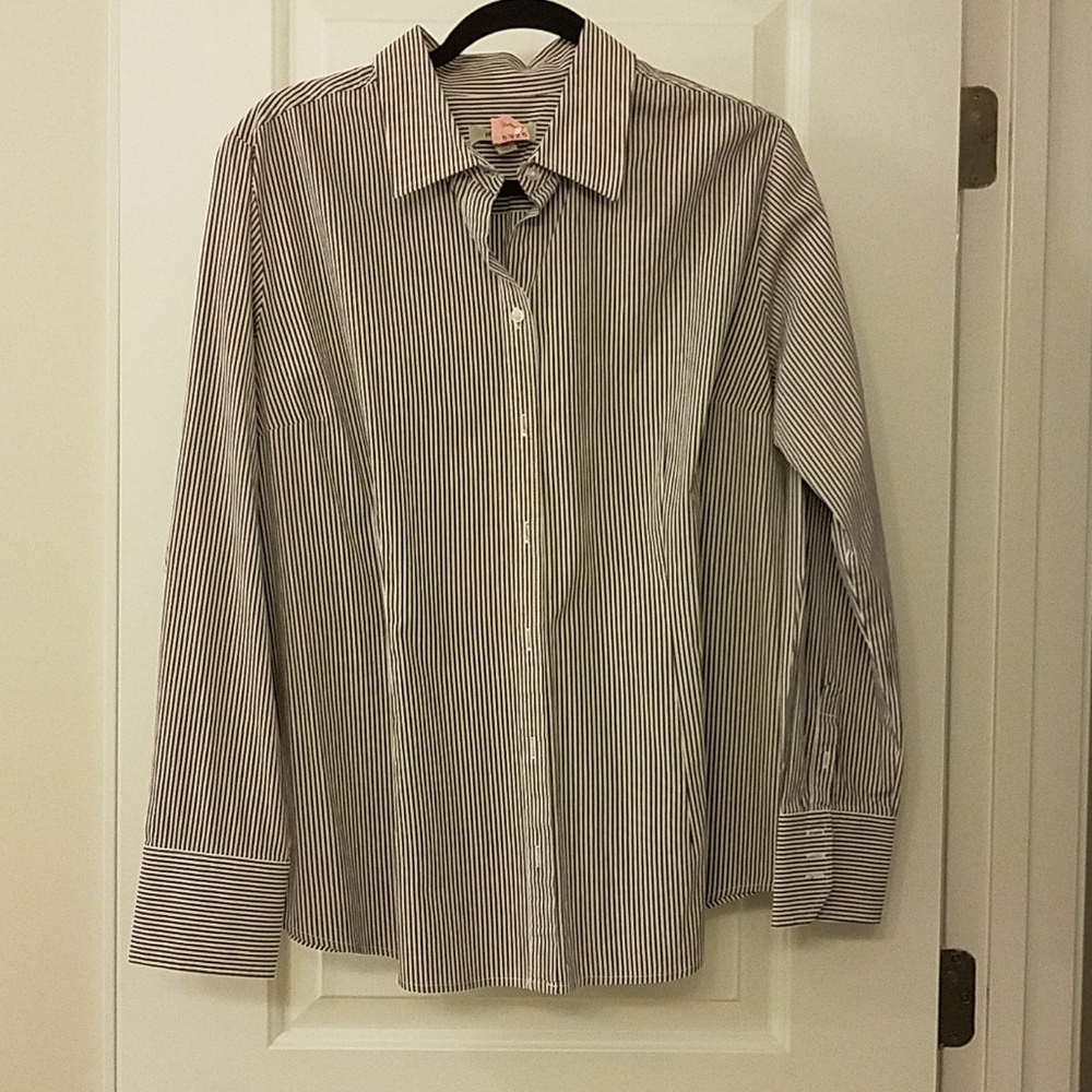 Women's button-up striped blouse